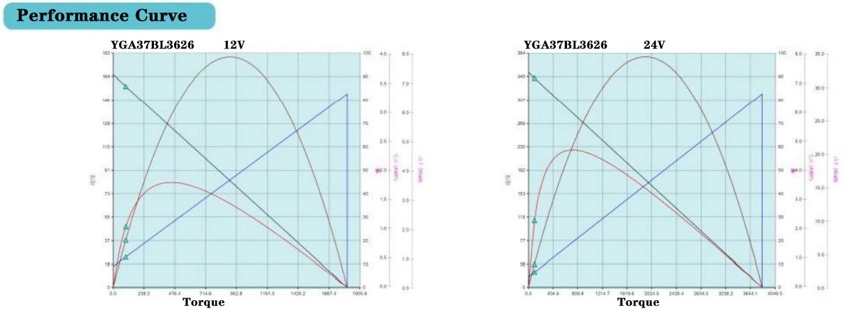 Planetary gear motor performance curve