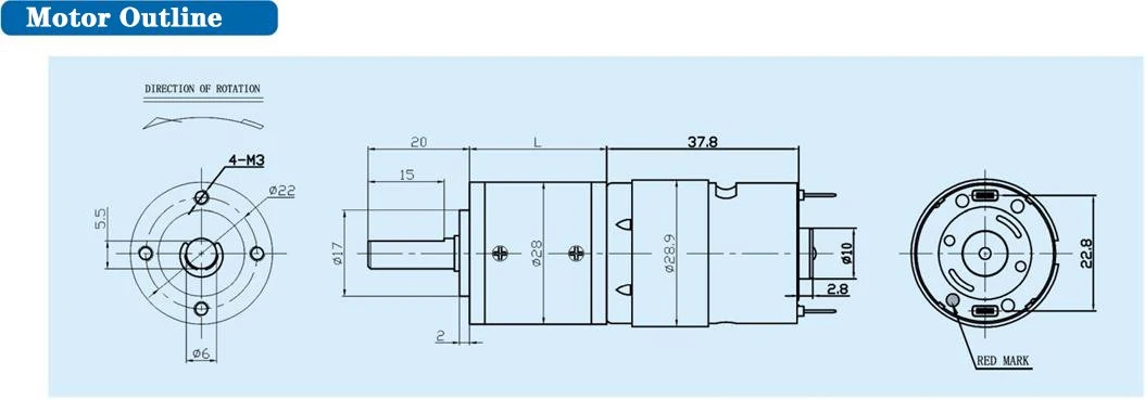 gear motor outline